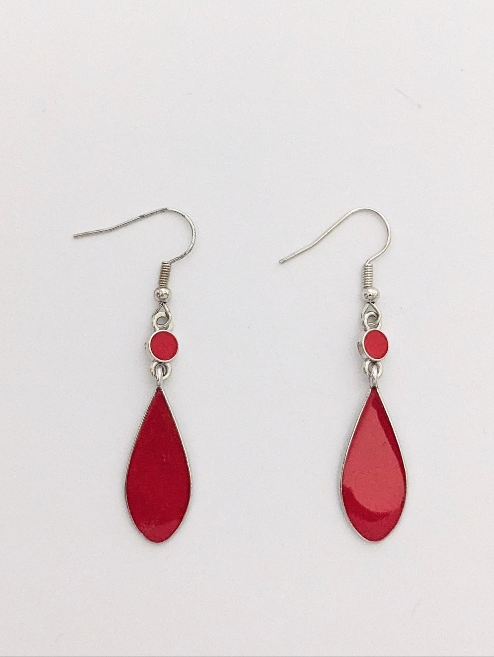 Red Teardrop Earrings